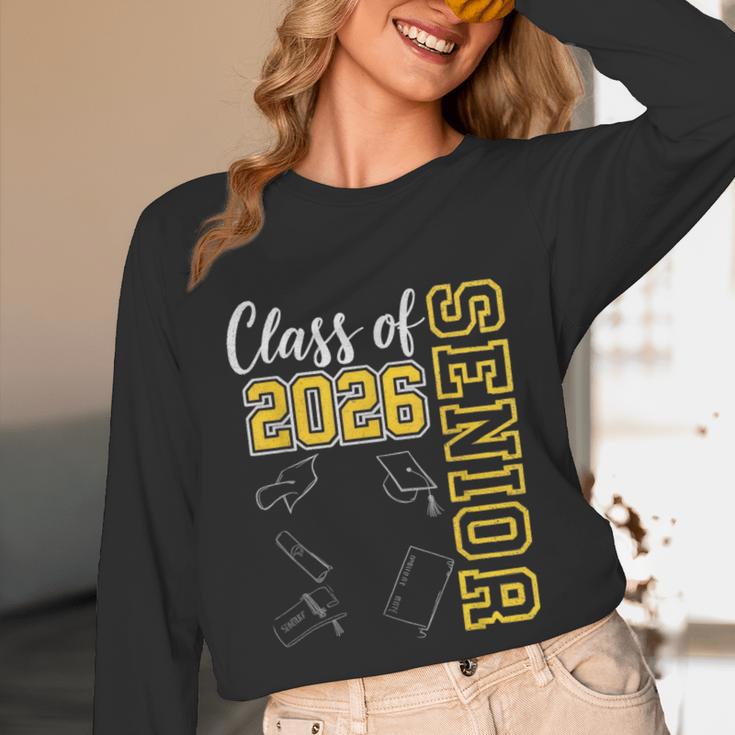 Class Of 2026 Senior 26 High School Graduation -Gold Unisex Long Sleeve T-Shirt