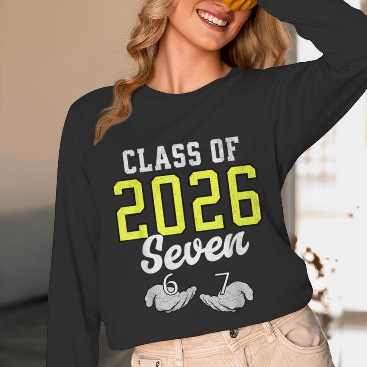 Class Of 2026 Six Seven Senior Yellow Graduation 6 7 Unisex Long Sleeve T-Shirt