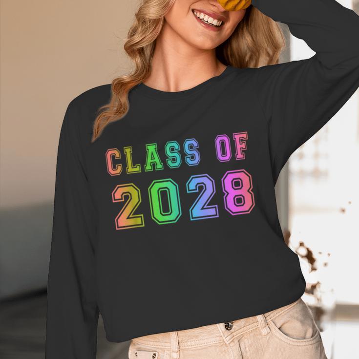 Class Of 2028 High School Graduation Date GraduateShirt Unisex Long Sleeve T-Shirt