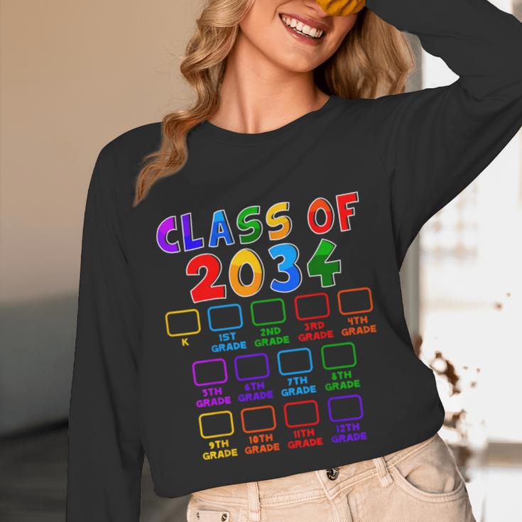 Class Of 2034 Grow With Me Graduation First Day Of School Unisex Long Sleeve T-Shirt
