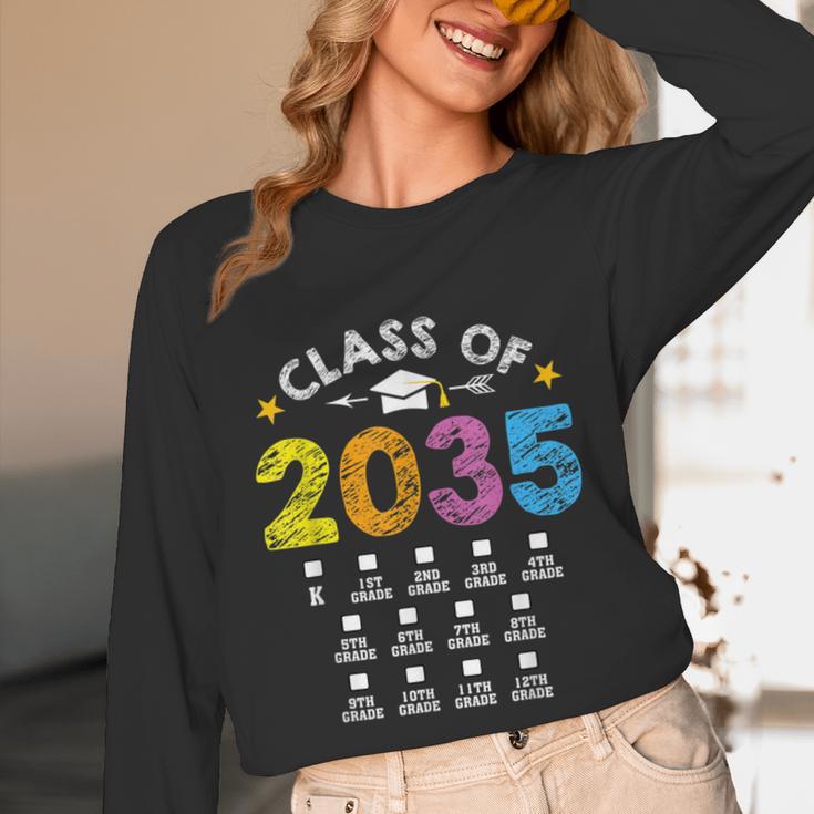 Class Of 2035 Grow With Me Checklist Graduation Unisex Long Sleeve T-Shirt