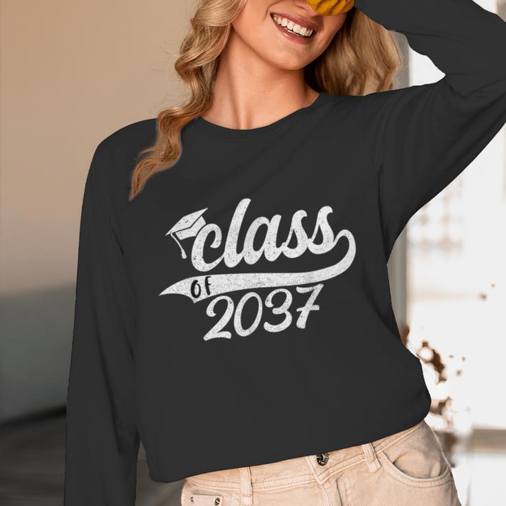 Class Of 2037 First Day Of School Graduation Grow With Me Unisex Long Sleeve T-Shirt