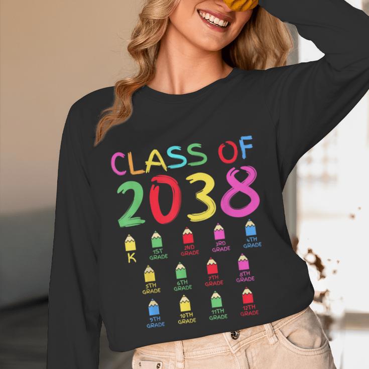 Class Of 2038 Senior Class 2038 Idea Graduation Grow With Me Unisex Long Sleeve T-Shirt