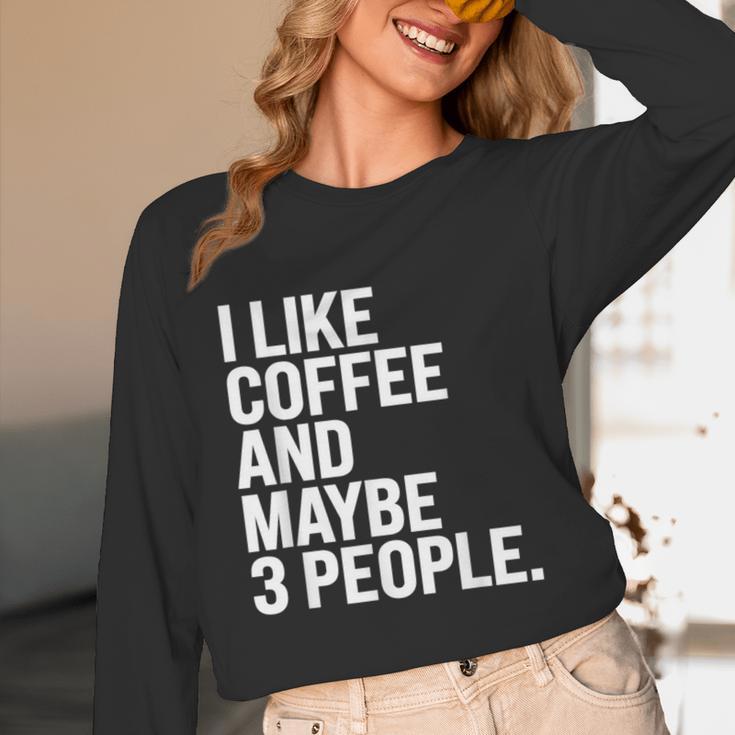I Like Coffee Introvert Coffee Lovers Sarcastic Humor Unisex Long Sleeve T-Shirt I Like Coffee Introvert Coffee Lovers Sarcastic Humor Unisex Long Sleeve T-Shirt