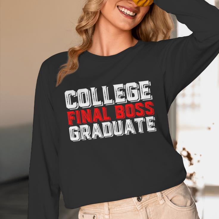 College Final Boss Graduate University Grad Gamer Graduation Unisex Long Sleeve T-Shirt