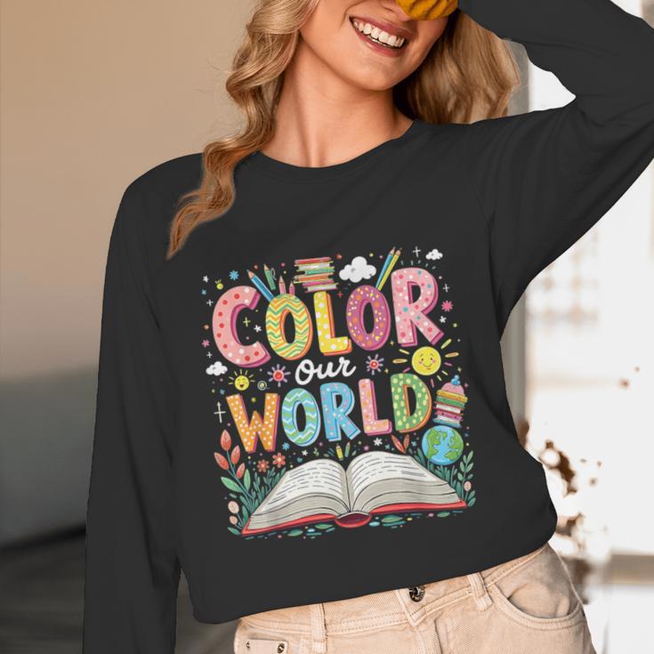 Color Our World Book Reading Program 2026 Summer Unisex Long Sleeve T-Shirt