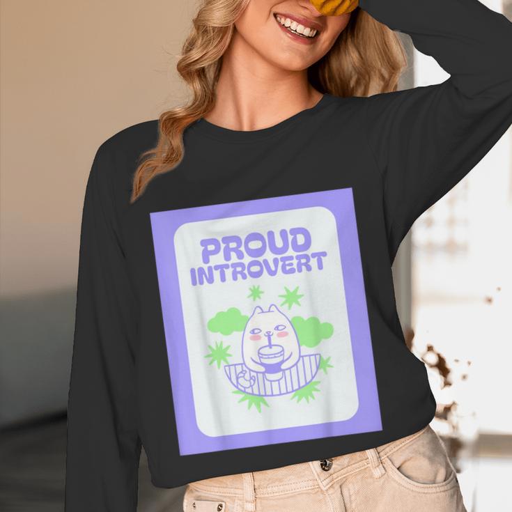 Cool Fun Cute Proud Introvert Cat Character For Men Women Unisex Long Sleeve T-Shirt Cool Fun Cute Proud Introvert Cat Character For Men Women Unisex Long Sleeve T-Shirt