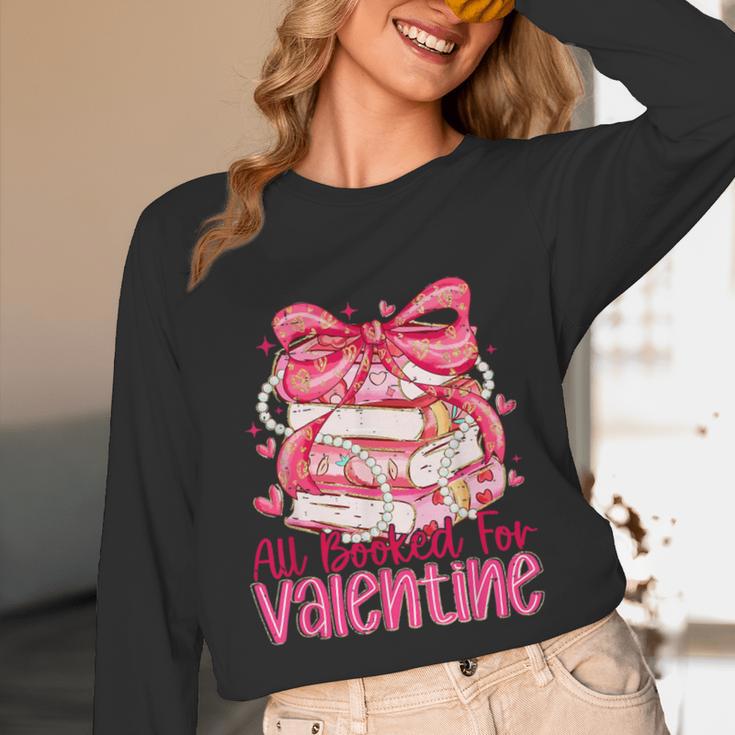 Coquette Bow All Booked For Valentine Book Lover Bookish Unisex Long Sleeve T-Shirt Coquette Bow All Booked For Valentine Book Lover Bookish Unisex Long Sleeve T-Shirt
