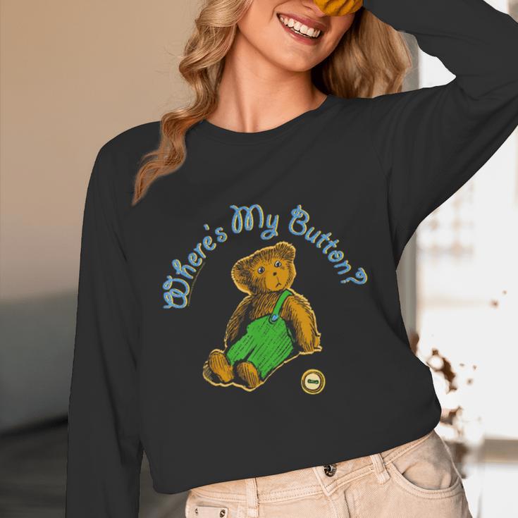 Corduroy Where's My Button Teddy Bear Retro Children's Book Unisex Long Sleeve T-Shirt