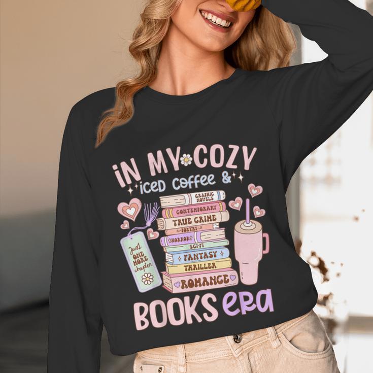 In My Cozy Iced Coffee And Books Era Unisex Long Sleeve T-Shirt In My Cozy Iced Coffee And Books Era Unisex Long Sleeve T-Shirt