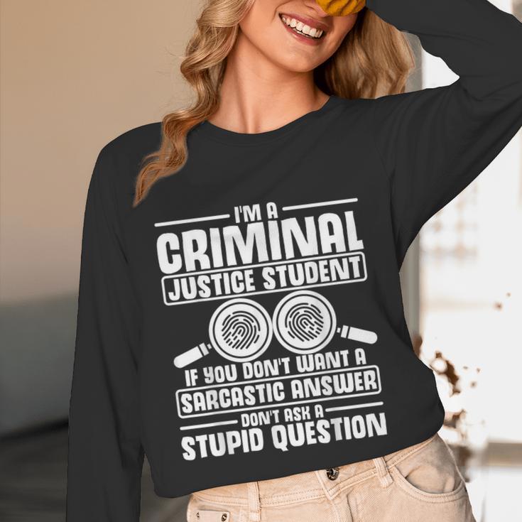 Criminal Justice Degree Graduation Criminal Justice Student Unisex Long Sleeve T-Shirt
