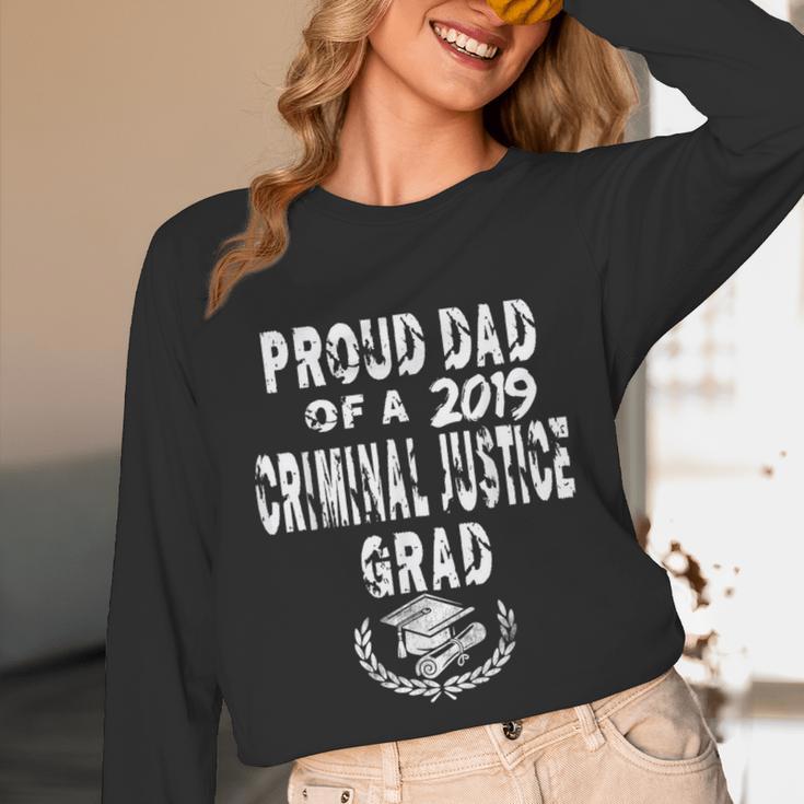 Criminal Justice Grad Proud Dad Vintage GraduationShirts Unisex Long Sleeve T-Shirt