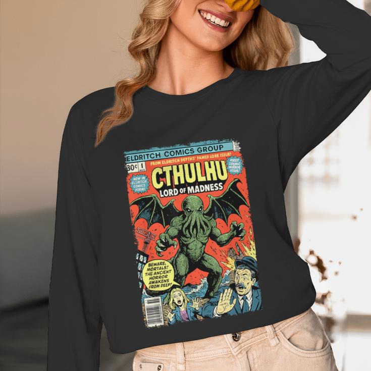 Cthulhu Lord Of Madness Vintage Comic Book Cover Unisex Long Sleeve T-Shirt Cthulhu Lord Of Madness Vintage Comic Book Cover Unisex Long Sleeve T-Shirt