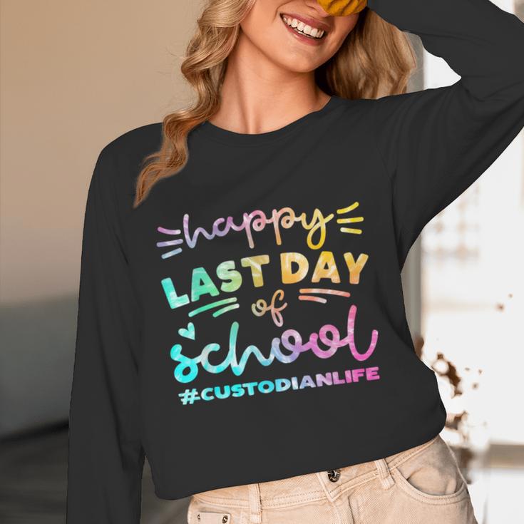 Custodian Life Graduation Day Last Day Of School Tie Dye Unisex Long Sleeve T-Shirt