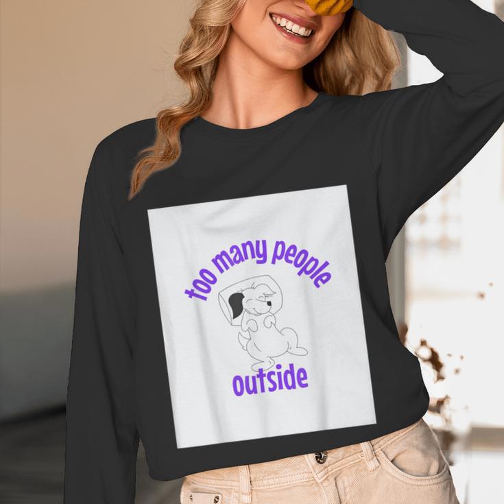 Cute Puppy With a Quote For Introverts Unisex Long Sleeve T-Shirt Cute Puppy With a Quote For Introverts Unisex Long Sleeve T-Shirt