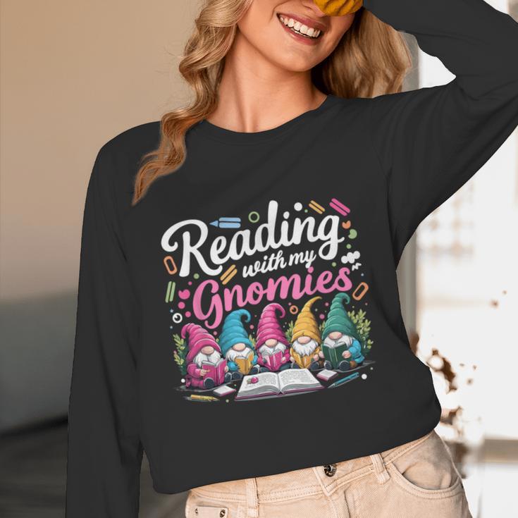 Cute Reading With My Gnomies Gnome Book Bookworm Lover Unisex Long Sleeve T-Shirt Cute Reading With My Gnomies Gnome Book Bookworm Lover Unisex Long Sleeve T-Shirt