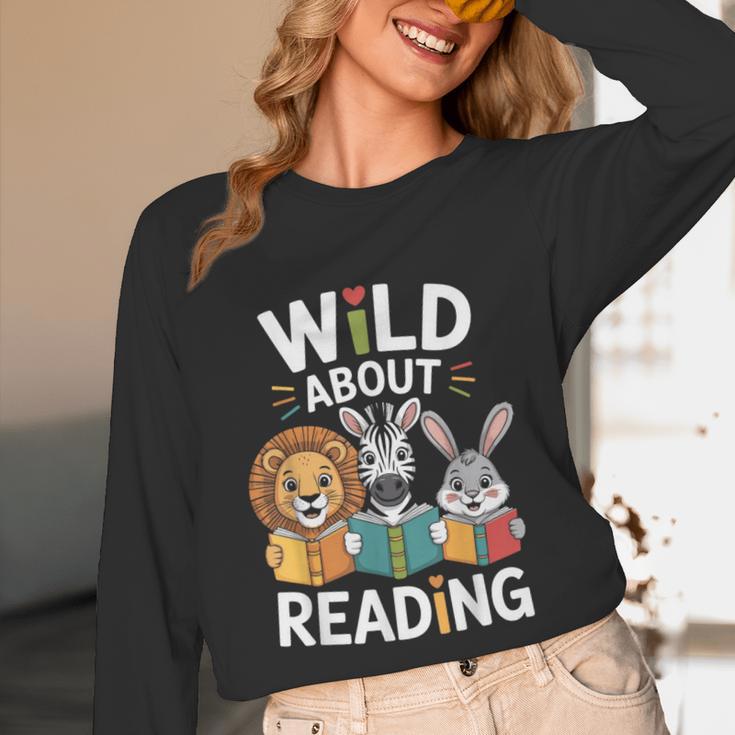 Cute Wildlife Zoo Animals For Book Reader Bookworms Unisex Long Sleeve T-Shirt Cute Wildlife Zoo Animals For Book Reader Bookworms Unisex Long Sleeve T-Shirt