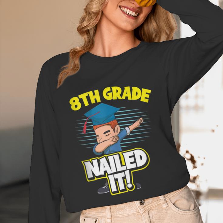 Dabbing Graduation Boy 8th Grade Class Of 2021 Unisex Long Sleeve T-Shirt