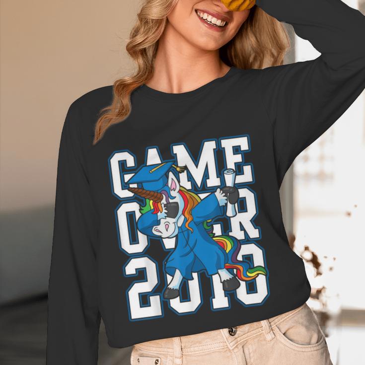 Dabbing Graduation Class Of 2018Shirt Unicorn Dab Unisex Long Sleeve T-Shirt