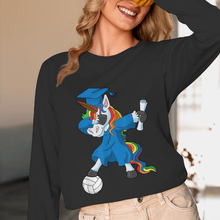 Dabbing Graduation Class 2023 Unicorn Volleyball Unisex Long Sleeve T-Shirt