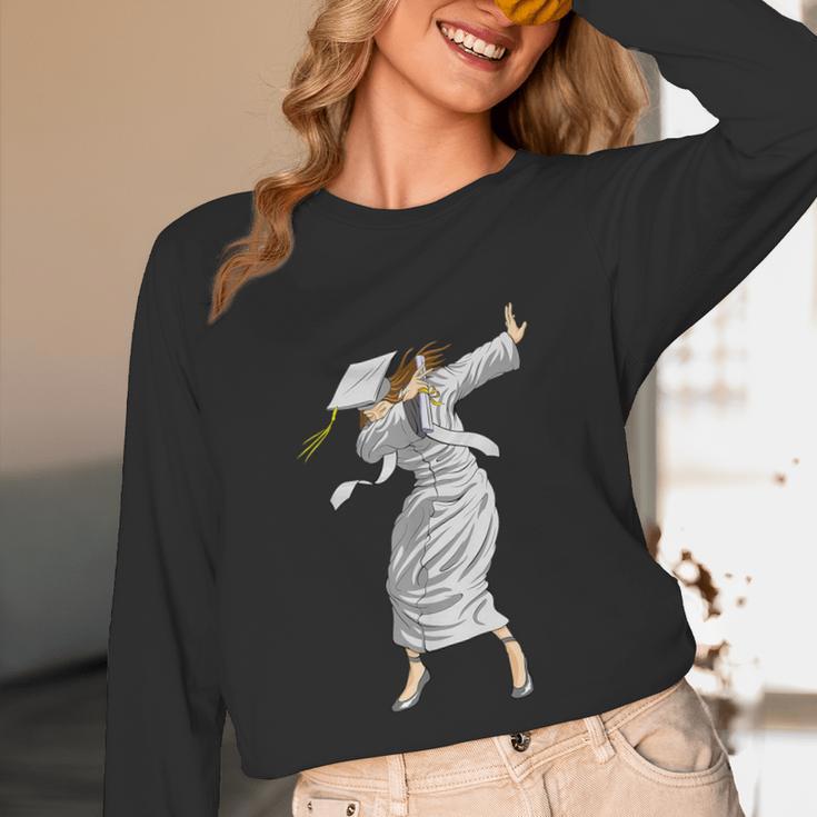 Dabbing Graduation Class Of 2025 Woman Graduation Unisex Long Sleeve T-Shirt