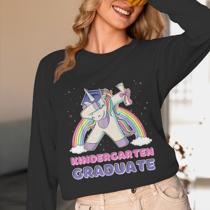 Dabbing Unicorn Kindergarten Graduation Dab Dance Girl Unisex Long Sleeve T-Shirt