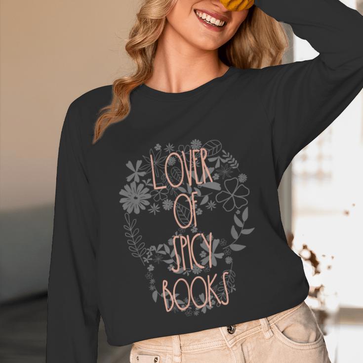 Dark Romance Book Lover Women Read Spicy Books Skeleton Dibs Unisex Long Sleeve T-Shirt