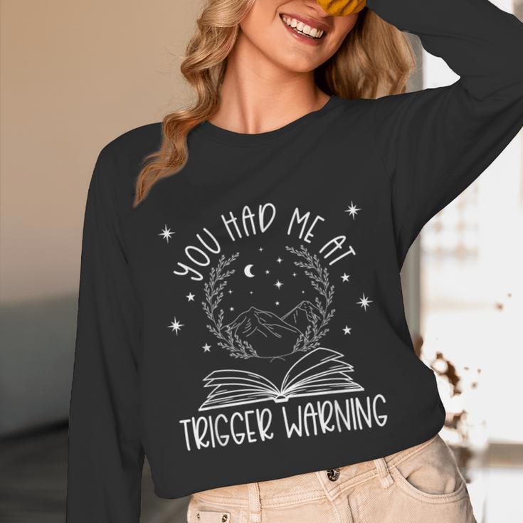 Dark Romance Trigger Warning Spicy Book Merch Women Smut Unisex Long Sleeve T-Shirt Dark Romance Trigger Warning Spicy Book Merch Women Smut Unisex Long Sleeve T-Shirt