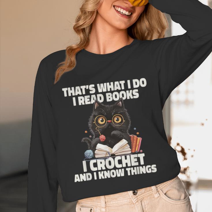 Das Ist Es Was Ich Tue Ich Lese Books Crochet And Unisex Long Sleeve T-Shirt