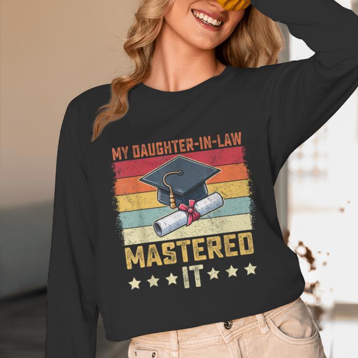 My Daughter In Law Mastered It Master's Graduation Vintage Unisex Long Sleeve T-Shirt