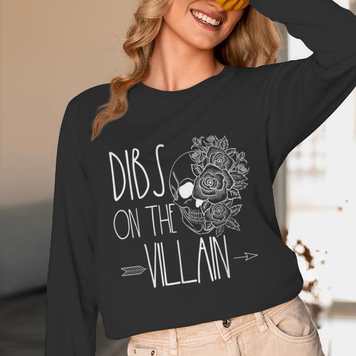 Dibs On The Villain Spicy Books Women Smutty Merch Romantasy Unisex Long Sleeve T-Shirt