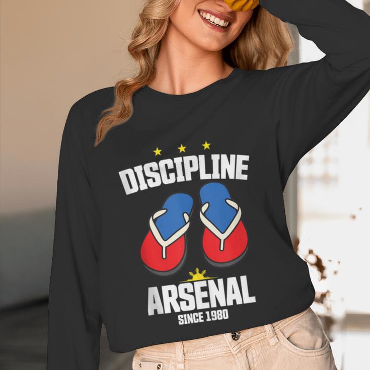 Discipline Arsenal Pinoy Nostalgia Filipino Tsinelas Unisex Long Sleeve T-Shirt Discipline Arsenal Pinoy Nostalgia Filipino Tsinelas Unisex Long Sleeve T-Shirt