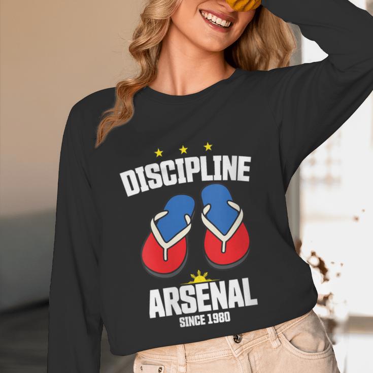 Discipline Arsenal Pinoy Nostalgia Filipino Tsinelas Unisex Long Sleeve T-Shirt