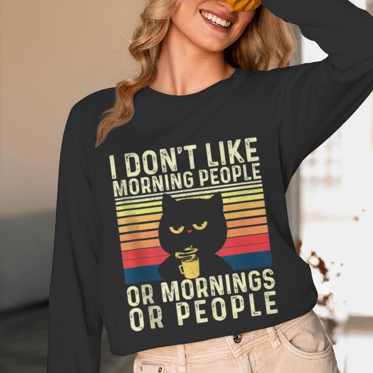 I Don't Like Morning People Introvert Introverted Antisocial Unisex Long Sleeve T-Shirt