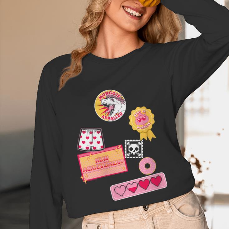Dungeon Crawler Carl Colorful Sticker Collage LitRPG Book Unisex Long Sleeve T-Shirt Dungeon Crawler Carl Colorful Sticker Collage LitRPG Book Unisex Long Sleeve T-Shirt
