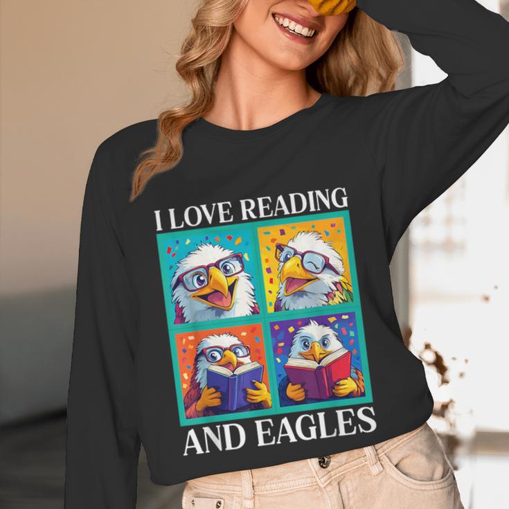 Eagle Love Reading And Eagles Child Book Lover Unisex Long Sleeve T-Shirt