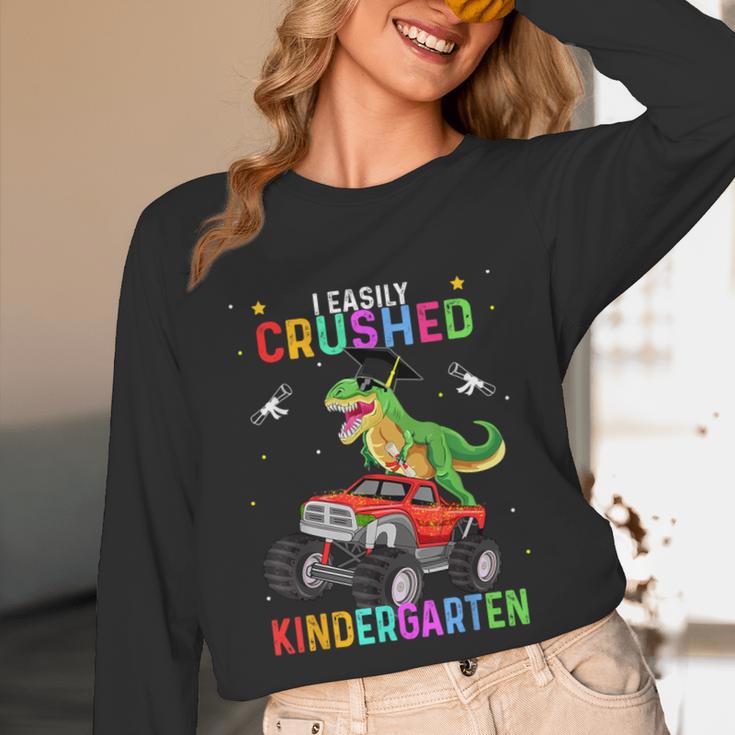 I Easily Crushed Kindergarten Graduation 2022 Truck Dinosaur Unisex Long Sleeve T-Shirt