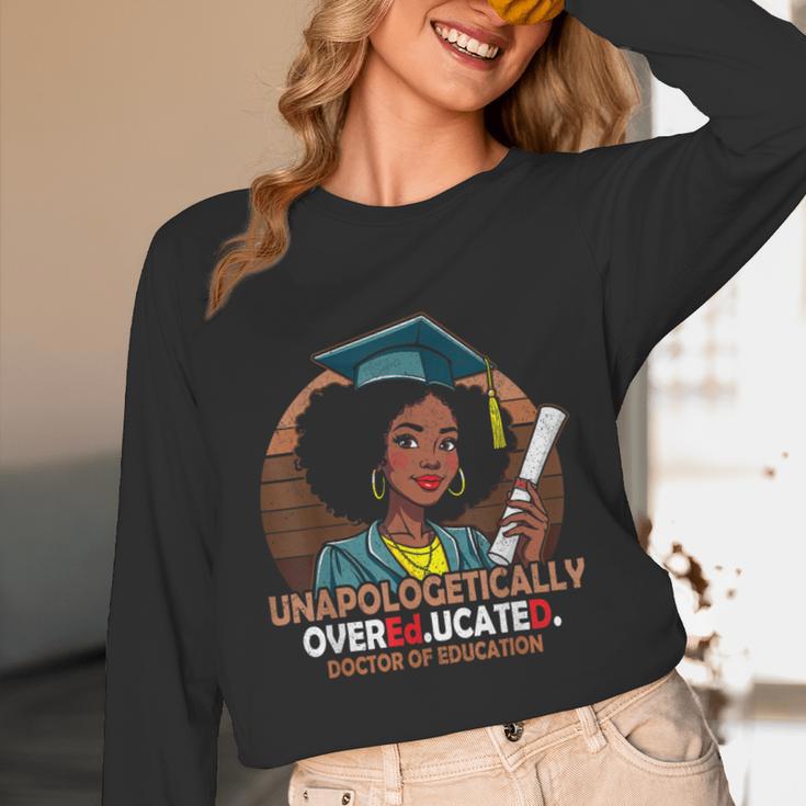 EdD Black Girls Doctor Of Education Graduation Black Women Unisex Long Sleeve T-Shirt