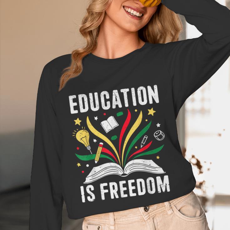 Education Is Freedom Books History Teacher Kids Unisex Long Sleeve T-Shirt Education Is Freedom Books History Teacher Kids Unisex Long Sleeve T-Shirt