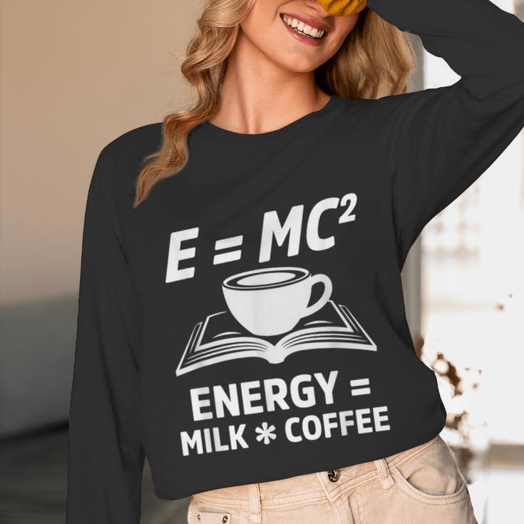 EMC2 Energy Milk x Coffee Science Book Math Lover Unisex Long Sleeve T-Shirt