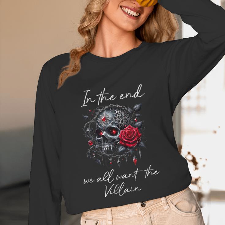 In The End We All Want The Villain Smutty Book Dark Romance Unisex Long Sleeve T-Shirt In The End We All Want The Villain Smutty Book Dark Romance Unisex Long Sleeve T-Shirt