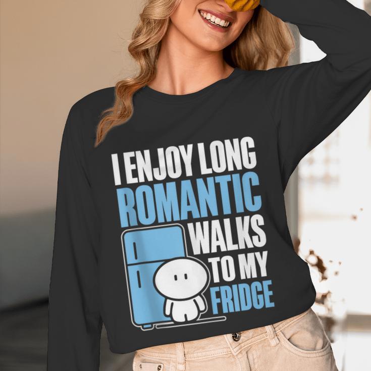 I Enjoy Long Romantic Walks To My Fridge Introvert Unisex Long Sleeve T-Shirt