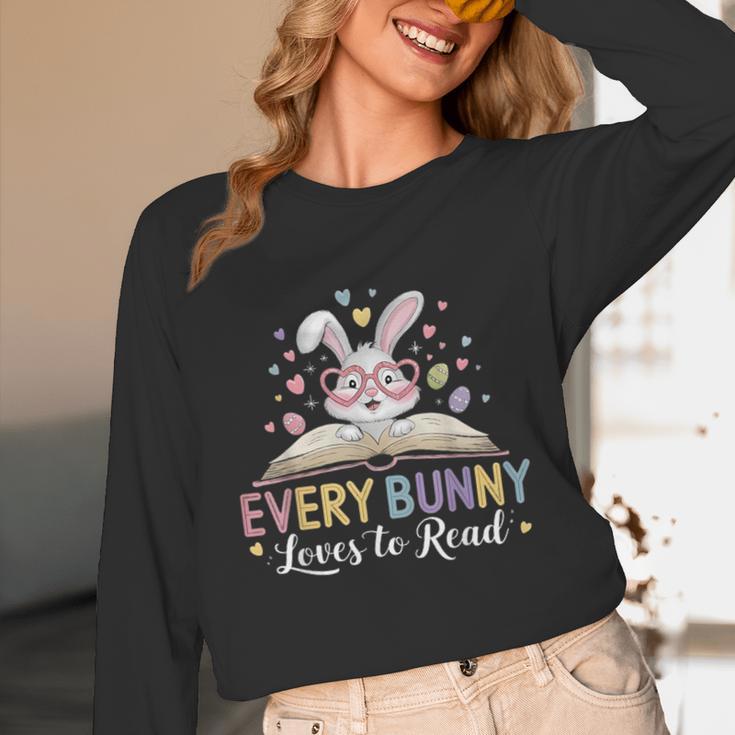 Every Bunny Loves To Read Book Lover Bookworm Rabbit Easter Unisex Long Sleeve T-Shirt