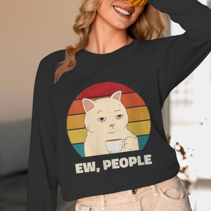 Ew People Introvert Cat Lover Crazy Colorful Cat Lady Unisex Long Sleeve T-Shirt Ew People Introvert Cat Lover Crazy Colorful Cat Lady Unisex Long Sleeve T-Shirt