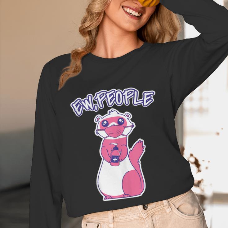 Ew People Introvert Ferrets Saying Mask Ferret Unisex Long Sleeve T-Shirt Ew People Introvert Ferrets Saying Mask Ferret Unisex Long Sleeve T-Shirt