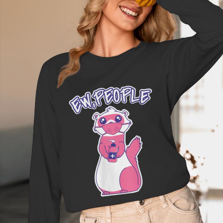 Ew People Introvert Ferrets Saying Mask Ferret Unisex Long Sleeve T-Shirt Ew People Introvert Ferrets Saying Mask Ferret Unisex Long Sleeve T-Shirt