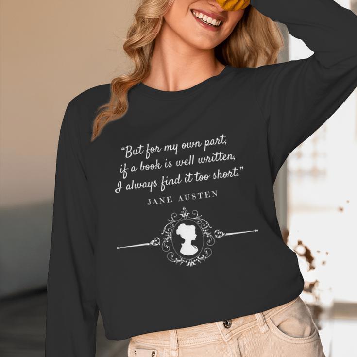 -Expectations Literary Book Club-J Jane Austen Poet Writer Mr Darcy Romantic Quote Unisex Long Sleeve T-Shirt