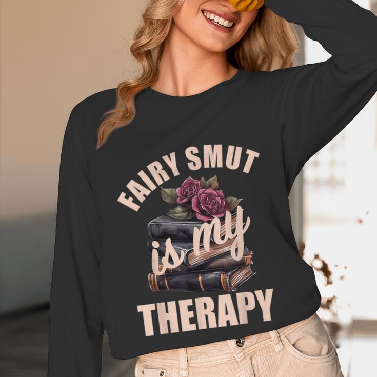 Fairy Smut Is My Therapy Romantasy Spicy Books Faerie Tales Unisex Long Sleeve T-Shirt Fairy Smut Is My Therapy Romantasy Spicy Books Faerie Tales Unisex Long Sleeve T-Shirt