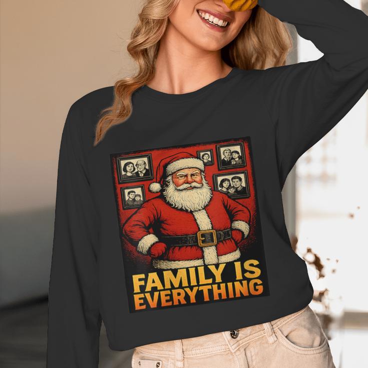 Family Christmas Retro Santa Holiday Nostalgia Vibes Unisex Long Sleeve T-Shirt