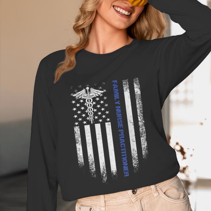 Family Nurse Practitioner Flag FNP Nursing Graduation Unisex Long Sleeve T-Shirt